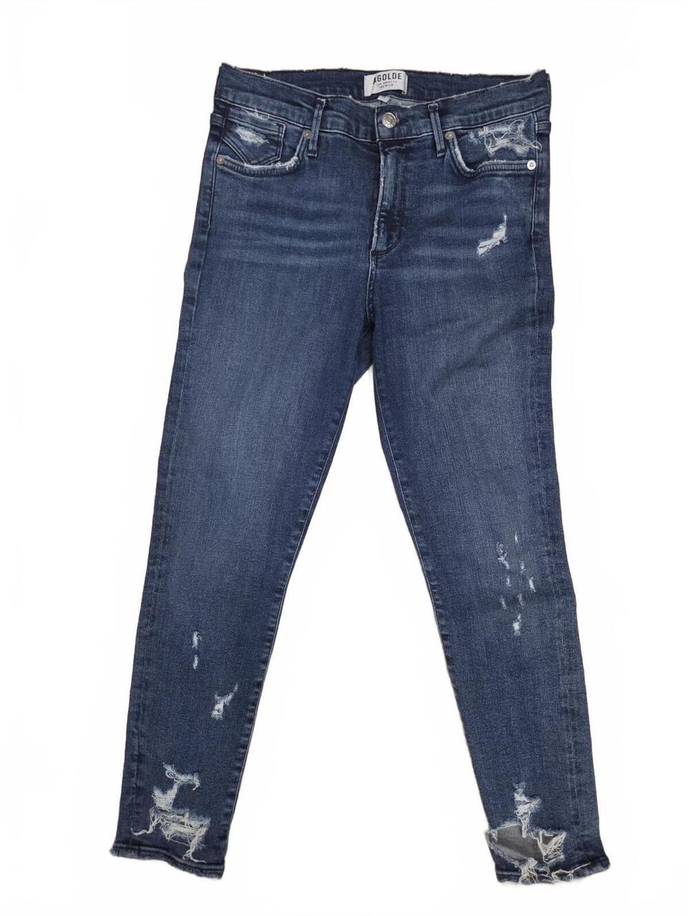 Agolde Los Angeles Premium Distressed Stretch Denim Jeans Womens Size 28